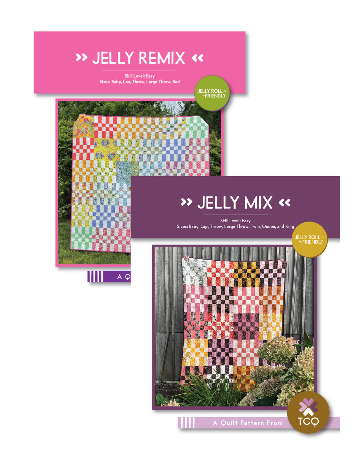 Jelly Mix and Remix Quilt Pattern Bundle (Digital File)