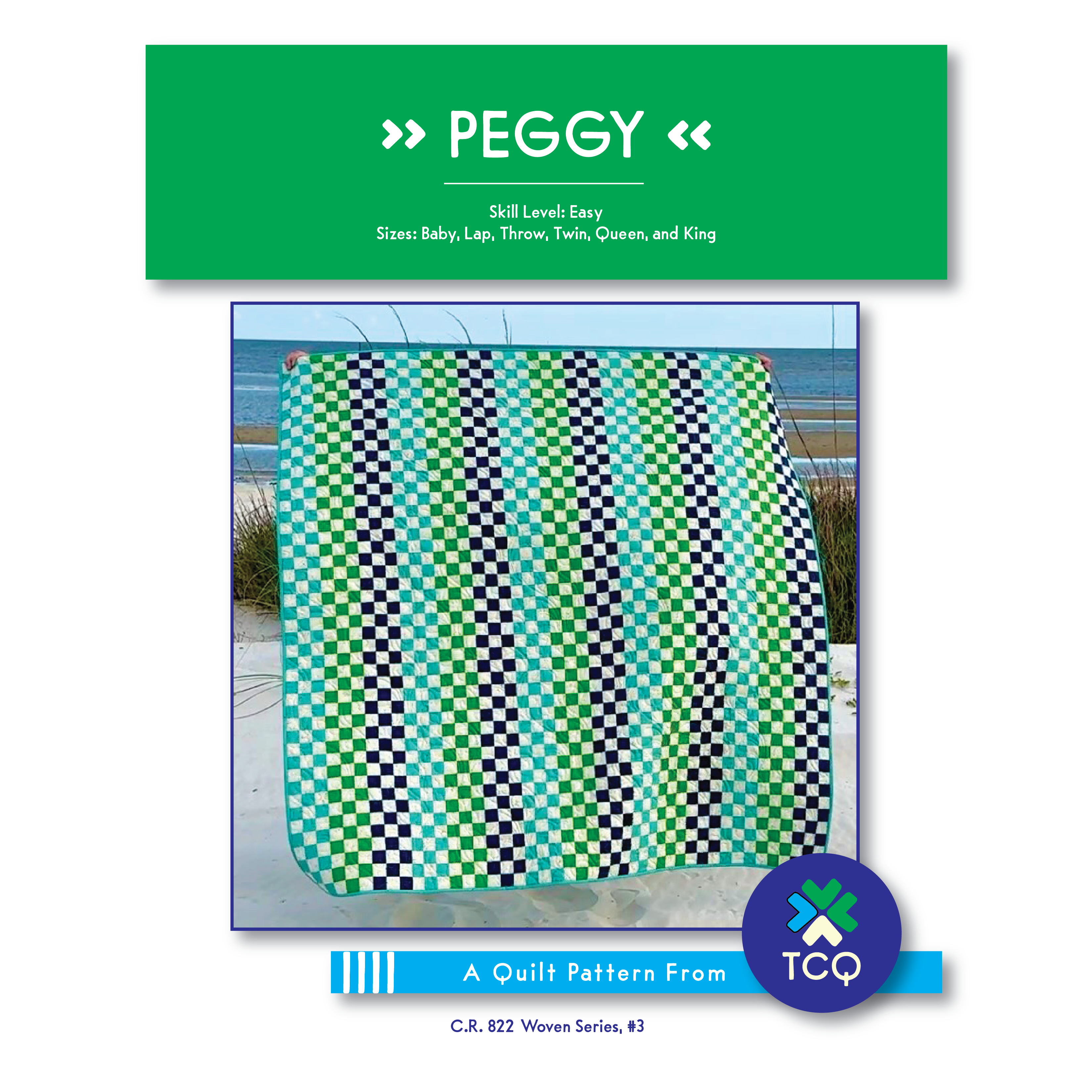 C.R. 822 Woven Series Combination - Norma Jean, Patsy, and Peggy Quilt Pattern (Digital File)