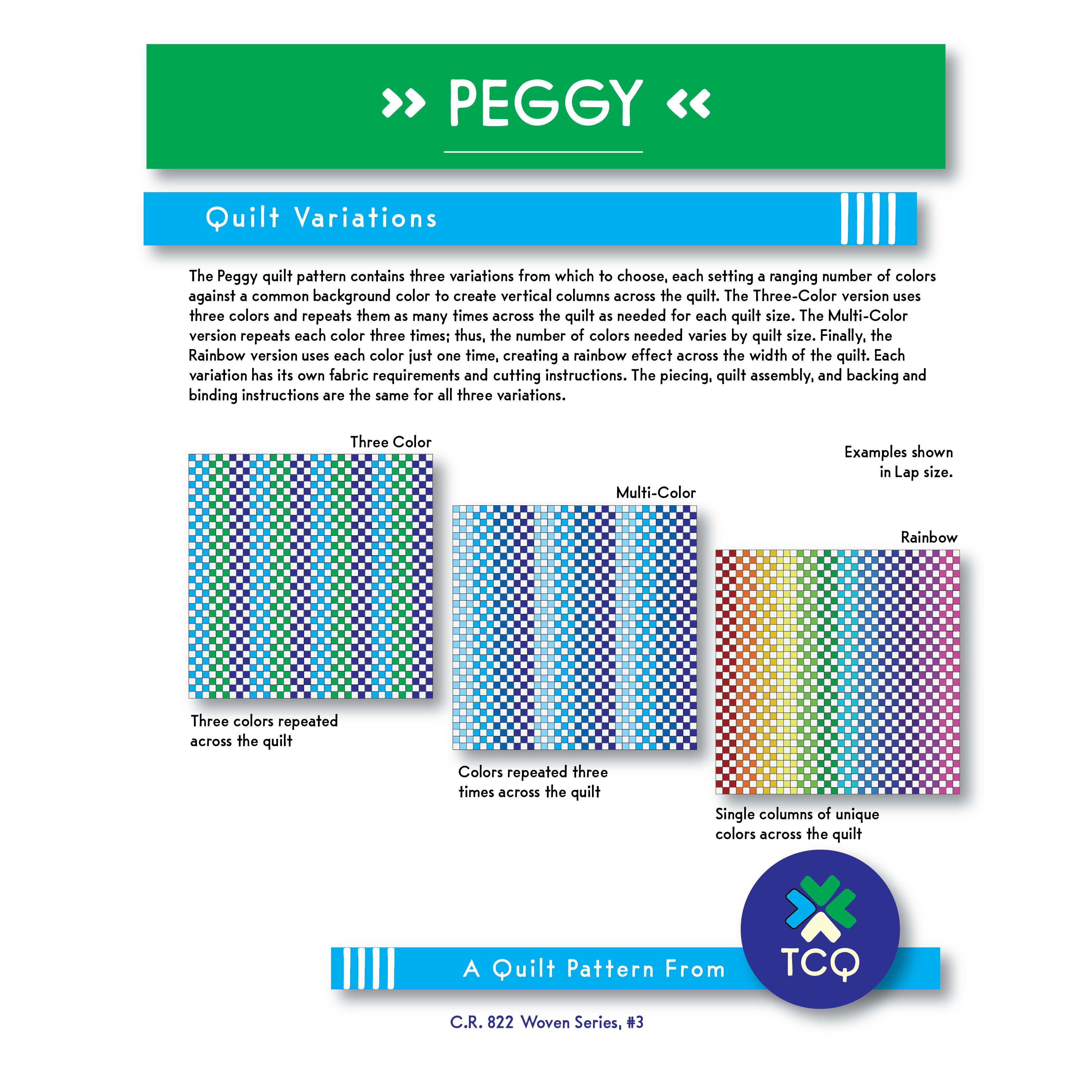 Peggy Quilt Pattern (Digital File)